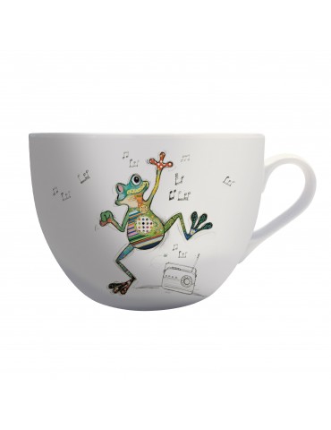 Bol à anse mat 500 ml "KOOK" grenouille BOL21U05Kiub