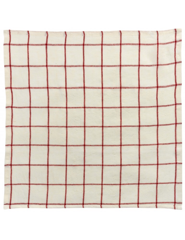 Serviette de table carreaux Karma Ecru/rouge 50 x 50 7119036000Winkler Serviette de table carreaux Karma Ecru/rouge 50 x 50 7119036000Winkler