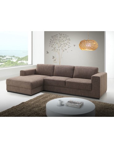 Road Marron Mende - Canape d'angle en tissu angle gauche C105-MENDEBROWN-AG