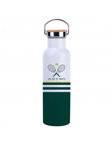 Bouteille isotherme avec anse 590ml - Pour lui Jeu Set et Match GOUTH33G02Kiub