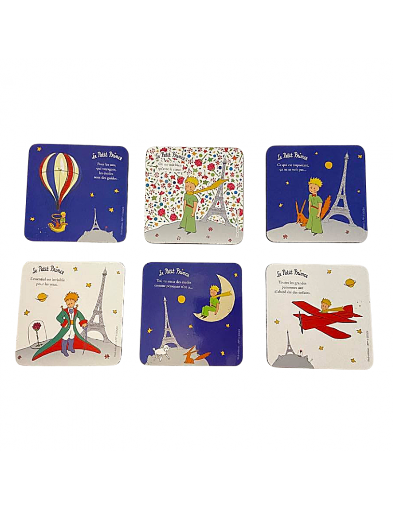 Dessous de verre carrés X6 Le Petit Prince A Paris SOV26Z01Kiub