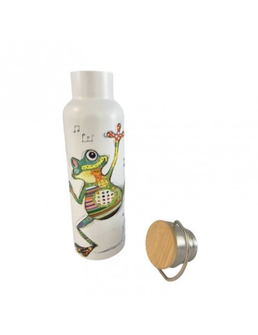 Bouteille isotherme avec anse 590ml Kook Grenouille GOUTH21U05Kiub
