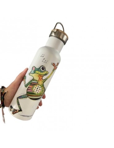Bouteille isotherme avec anse 590ml Kook Grenouille GOUTH21U05Kiub