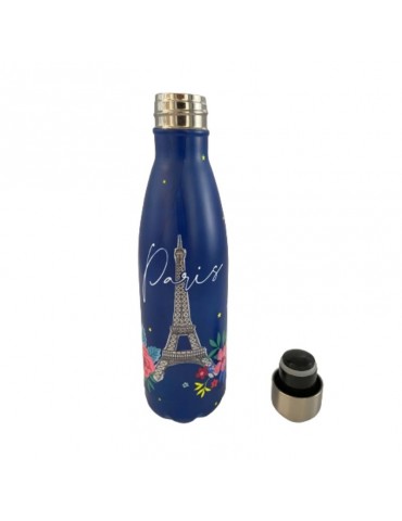 i-Drink ID0027 Bouteille isotherme 500 ml Fleurs bleues 500 ml 500 ml 