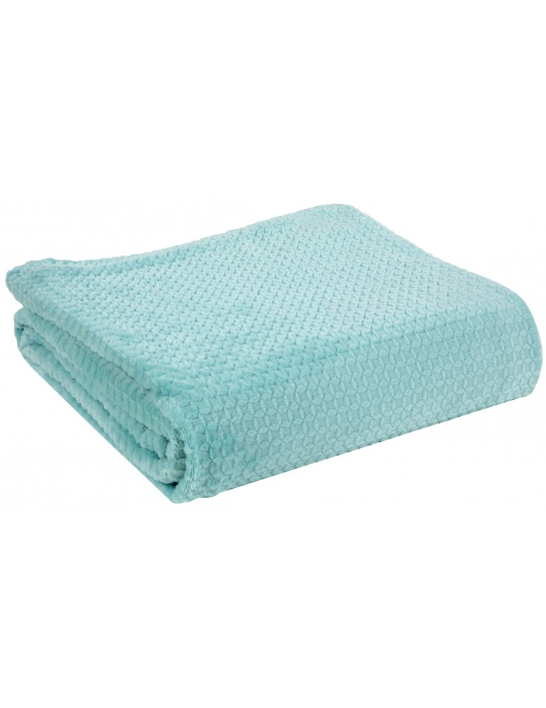 Maxi plaid Gaufrette Aqua 180 x 230 8336160000Les Ateliers du Linge Maxi plaid Gaufrette Aqua 180 x 230 8336160000Les Ateliers du Linge