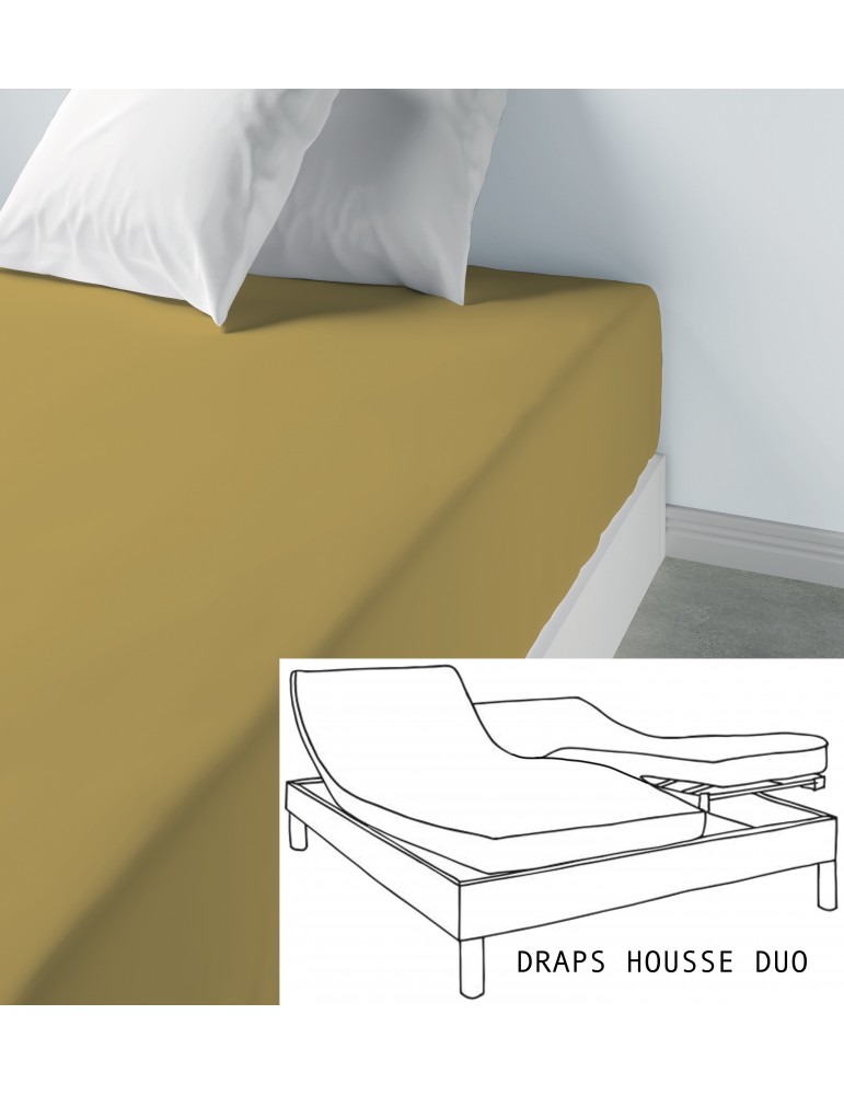 Lot de 2 draps housse uni coton bonnet 35 cm Gold 80 x 200 x 35 4572042506Les Ateliers du Linge Lot de 2 draps housse uni coton bonnet 35 cm Gold 80 x 200 x 35 4572042506Les Ateliers du Linge