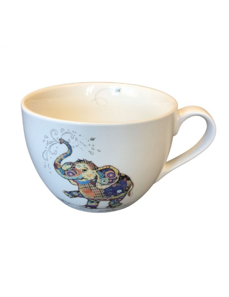 Bol à anse mat 500 ml "KOOK" éléphant BOL21U04Kiub