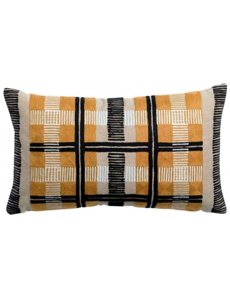 Coussin brodé Raki Carbone 30 x 50 main image 1