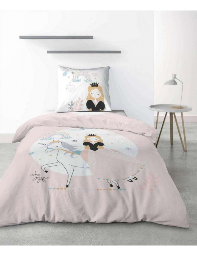 Parure de lit 1 personne Lovely Princess avec housse de couette et taie d'oreiller imprimé 140 x 200 2739000000Les Ateliers d... Parure de lit 1 personne Lovely Princess avec housse de couette et taie d'oreiller imprimé 140 x 200 2739000000Les Ateliers d...