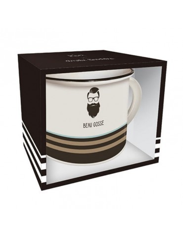 Mug timbale 420ml + Boîte ouverte Beau Gosse MUG33G02Kiub