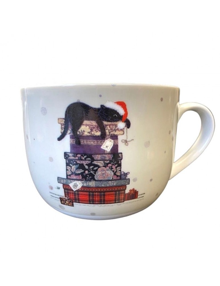 Bol à anse 670ml Bug Art Noël Chat Cadeau BOL15O01Kiub