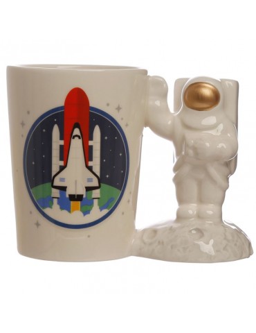 Mug à anse en céramique Astronaute et fusée 300ml SMUG191Puckator