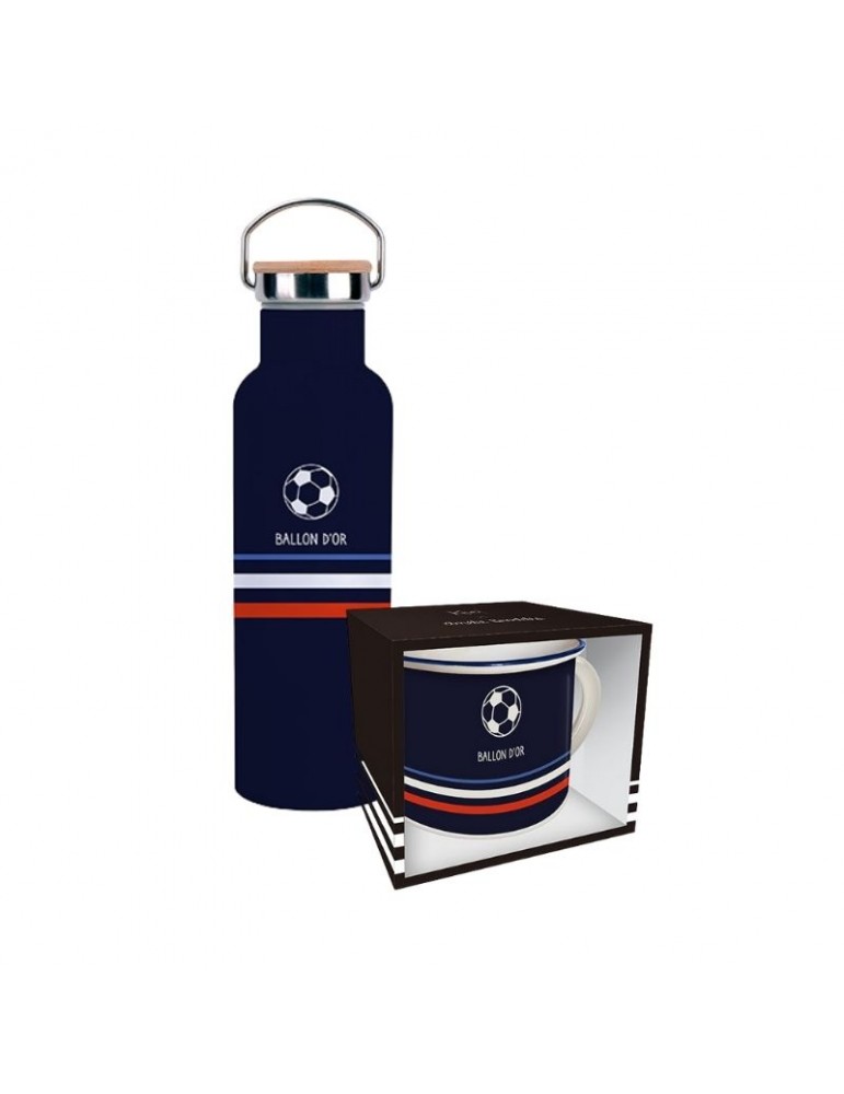 Lot bouteille isotherme et mug timbale "Ballon d'or" Pour Lui LOTBALLONDORKiub