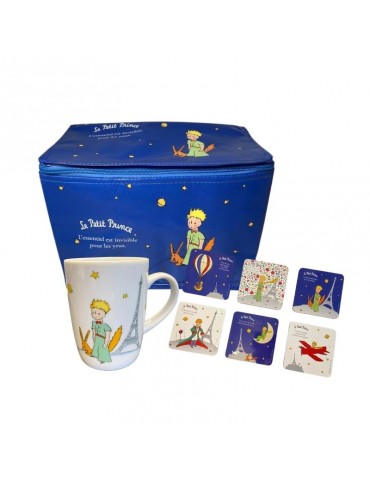 Lot Le Petit Prince dessous de verres, sac isotherme et tasse en procelaine LOTPPRENARDKiub
