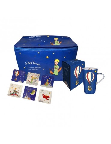Lot le Petit Prince montgolfière dessous de verres, tasse et sac isotherme LOTPPMONTGOLKiub