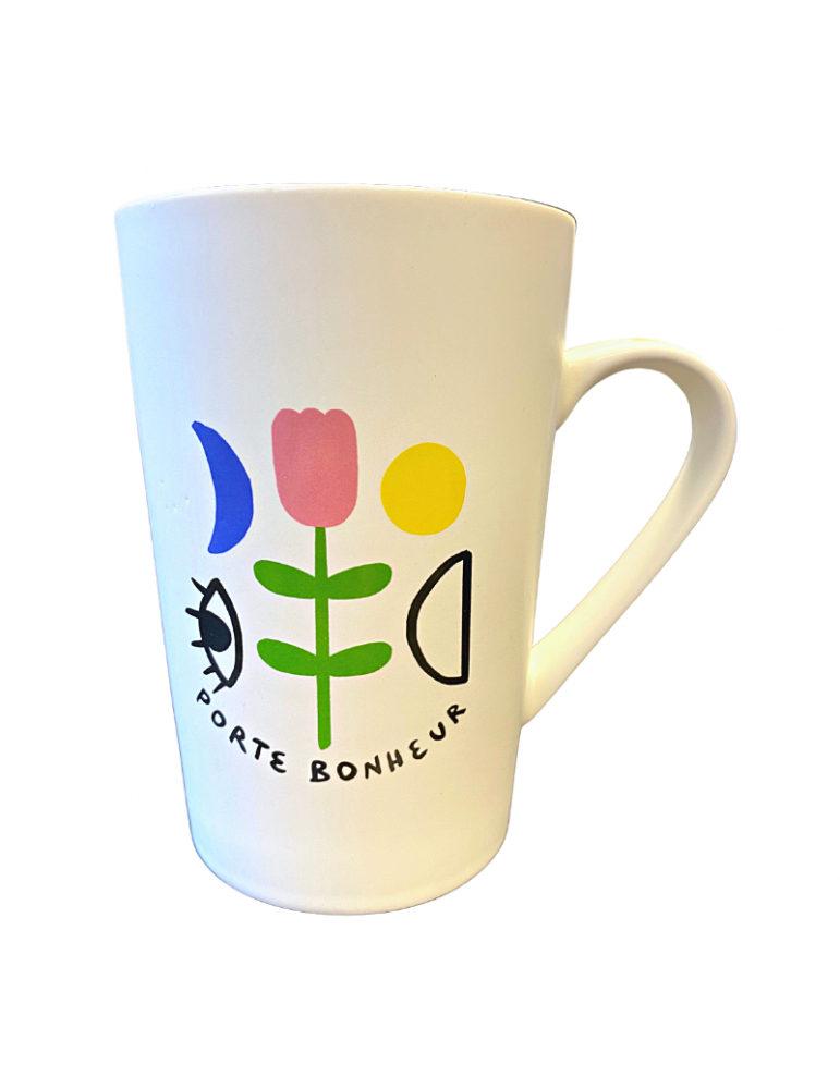 Mug XL conique mat 435ml + Boîte ouverte bonne étoile blanc MUG40N01Kiub Mug XL conique mat 435ml + Boîte ouverte bonne étoile blanc MUG40N01Kiub
