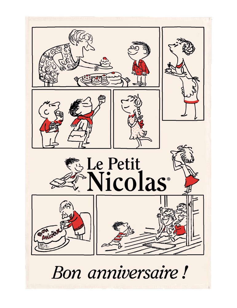 Torchon Petit Nicolas L'anniversaire Ecru 48 x 72 8324011000Winkler Torchon Petit Nicolas L'anniversaire Ecru 48 x 72 8324011000Winkler