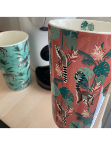 Grand mug 420ml avec sa boite cadeau Savane Lémurien MUGGM19S04Kiub