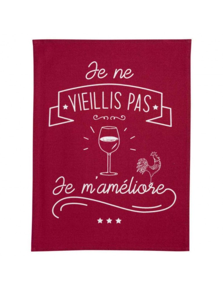 Torchon Je m'améliore Rouge 70 x 50 8849030000Winkler Torchon Je m'améliore Rouge 70 x 50 8849030000Winkler