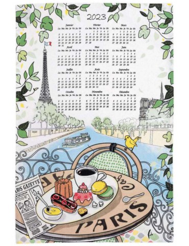 Torchon Café gourmand Calendrier 2023 Blanc 48 x 72 6265023000Winkler