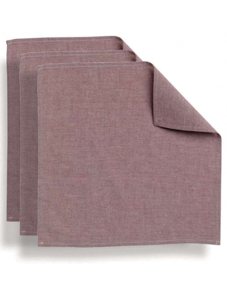 3 mouchoirs Moony upcyclé Lie de vin 29 x 29 1669090000Winkler 3 mouchoirs Moony upcyclé Lie de vin 29 x 29 1669090000Winkler