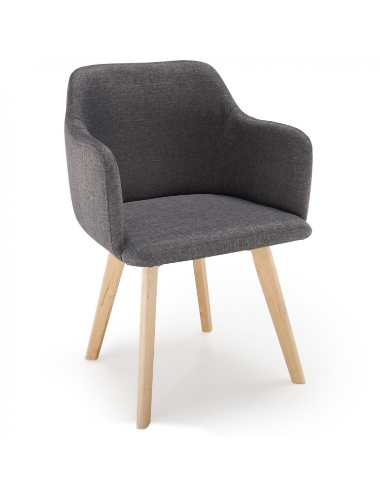 Chaise style scandinave Candy Tissu Gris Foncé lsr1510618grisfonce Chaise style scandinave Candy Tissu Gris Foncé lsr1510618grisfonce
