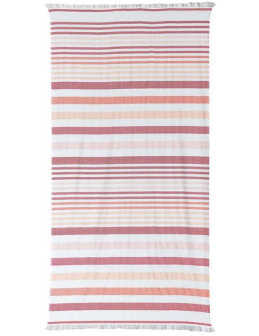 Drap hammam recyclé Samoa Brique 100 x 200 1677045000Vivaraise