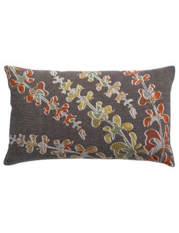 Coussin Gini brodé Carbone 30 x 50 1620070000Vivaraise