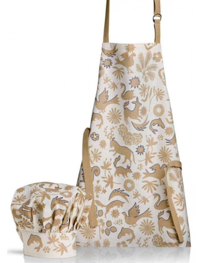 Tablier de cuisine et toque en coton bio Pandi Naturel 52 x 63 2426015102Winkler Tablier de cuisine et toque en coton bio Pandi Naturel 52 x 63 2426015102Winkler