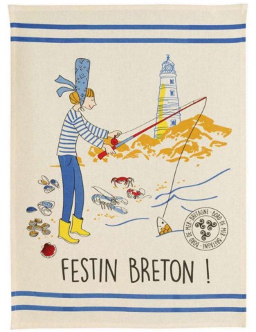 Torchon Festin breton Ecru 50 x 70 7473050000Winkler