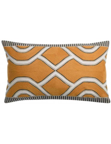 Coussin Johan brodé Ocre 30 x 50 6911045000Vivaraise