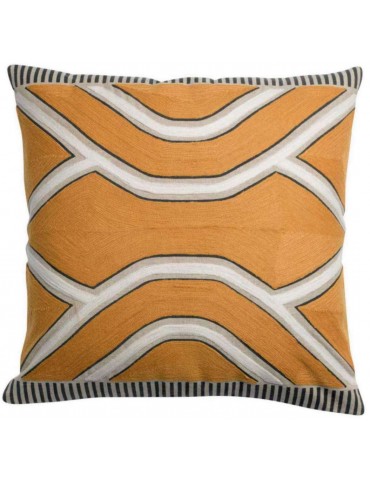 Coussin Johan brodé Ocre 45 x 45 6908045000Vivaraise