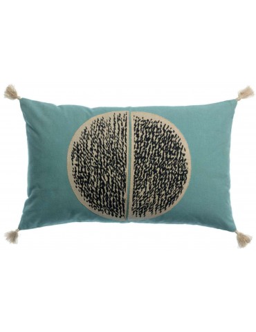 Coussin brodé Yaël Prusse 40 x 65 1739060000Vivaraise