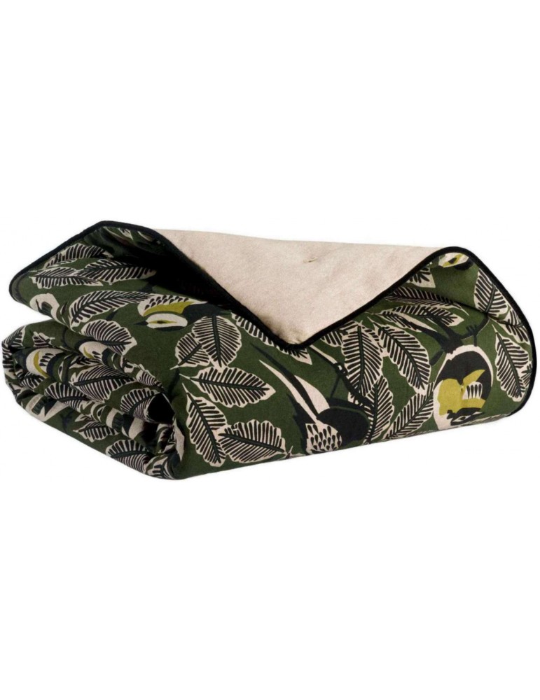 Plaid Zazu Chambray Olive 135 x 200 1759025000Vivaraise