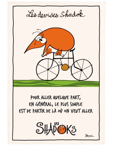 Torchon Shadok À vélo Ecru 48 x 72 1831011000Winkler