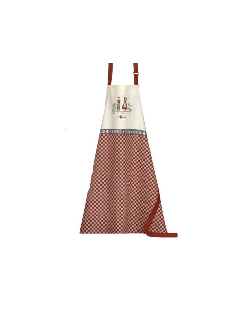 Tablier de cuisine Elsa Rouge/ecru 72 x 84 4957030000Winkler