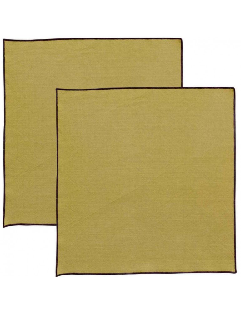 Serviette de table recyclée Grace Kaki 40 x 40 1788020000Winkler