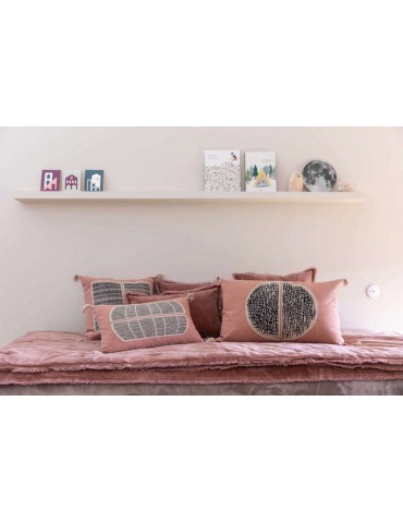 Coussin uni Fara Bois de rose 40 x 65 5743031000Vivaraise