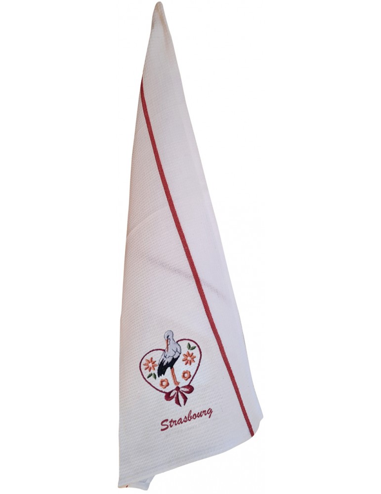 Torchon nid d'abeilles recyclé Cigogne fleurs Strasbourg Blanc/rouge 50 x 70 1845000000Winkler Torchon nid d'abeilles recyclé Cigogne fleurs Strasbourg Blanc/rouge 50 x 70 1845000000Winkler