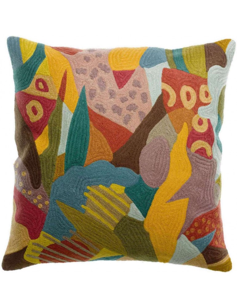 Coussin brodé Izel Minéral 45 x 45 1914000000Vivaraise