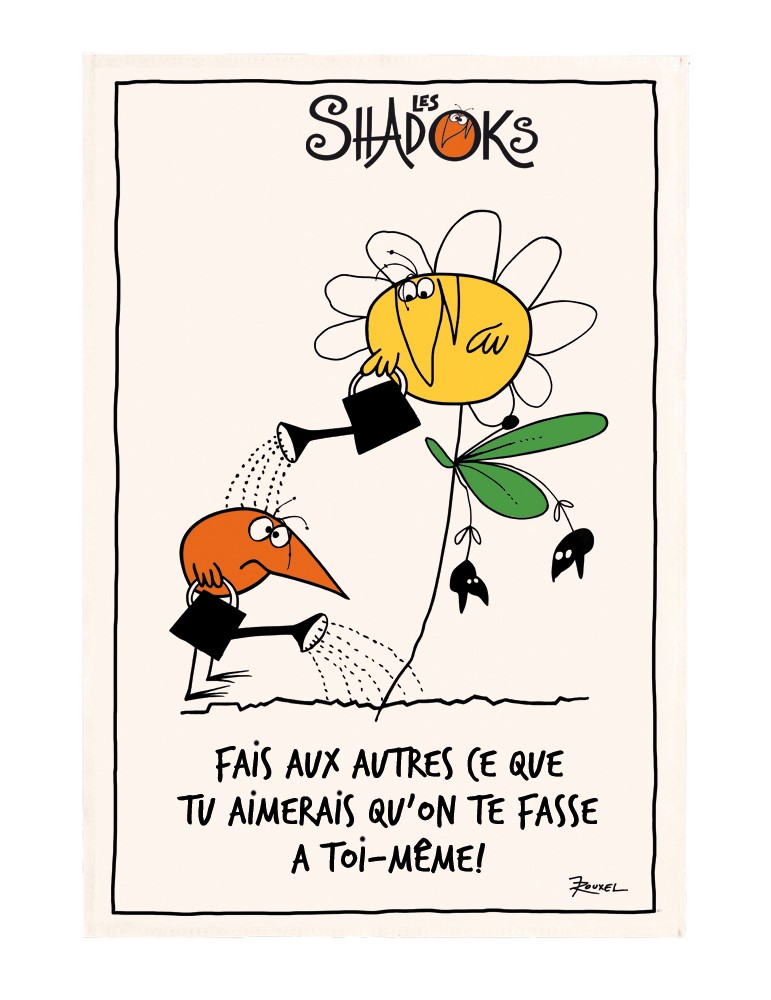 Torchon Shadoks Fais aux autres Ecru 48 x 72 5171090000Winkler
