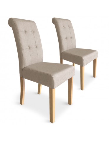 Lot de 2 chaises Adam Tissu Beige wh11322beige3