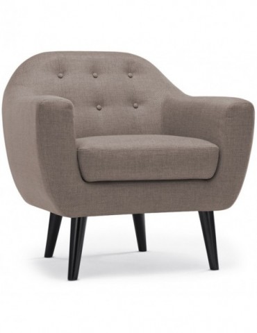 Fauteuil scandinave Fidelio Tissu Taupe hy80411taupe