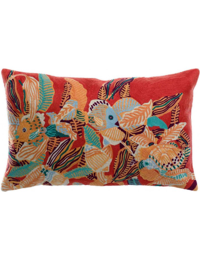 Coussin brodé Dori Papaye 30 x 50 1763157000Vivaraise