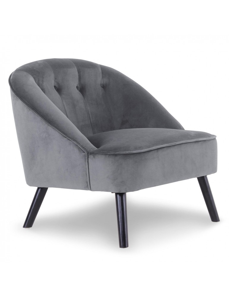 Fauteuil Ioan Velours Gris qh8922v121grey