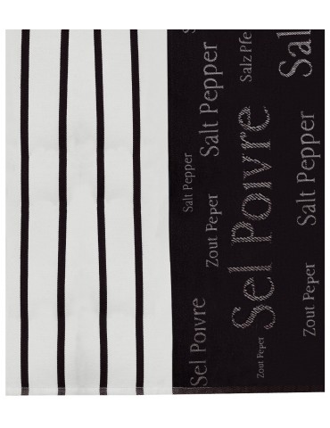 Torchon Jacquard Sel & Poivre Noir 50 x 70 6425078000Winkler