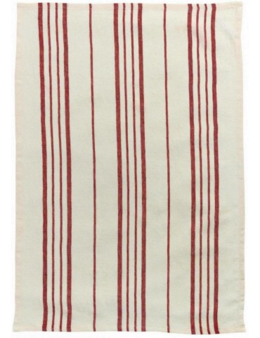 Torchon Rayé Karma Ecru/Rouge 55 x 75 4131036000Winkler