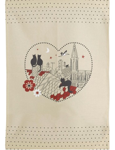 Torchon Chats Coeur Beige 50 x 70 5131036000Winkler