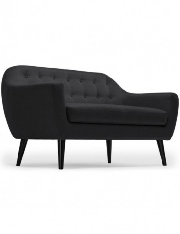 Canapé scandinave 3 places Fidelio Tissu Noir hy80413noir