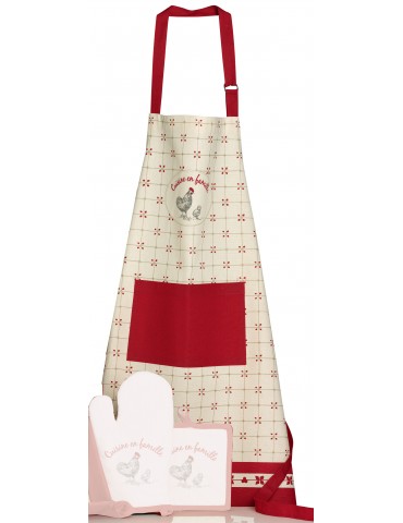 Tablier de cuisine en famille Ivoire 72 x 85 6012011000Winkler